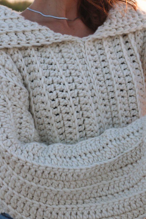 Crocheted Pullover Hoodie