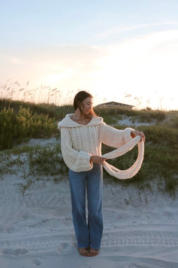 Crocheted Pullover Hoodie
