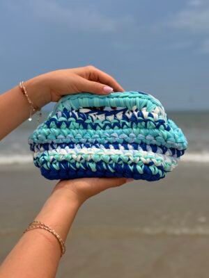 Crocheted Ocean Clutch